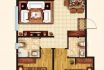 康馨国际110㎡三室二厅二卫一厨户型图